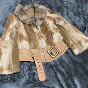 Mackage Vintage Rabbit Fur Jacket Size XS